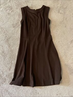 MICHAEL Michael Kors Dark Brown Sleeveless A-Line Dress